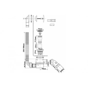 Сифон для ванны Mcalpine Siphons HC2600CLMB