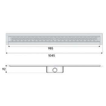 Душевой канал Aco Showerdrain C 9010.88.04 985 мм.