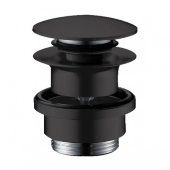 Донний клапан Hansgrohe з переливом push-open, чорний матовий (50100670)