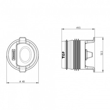 Сифон для душевого канала Aco Showerdrain C 9010.79.24 EasyStop DN 50