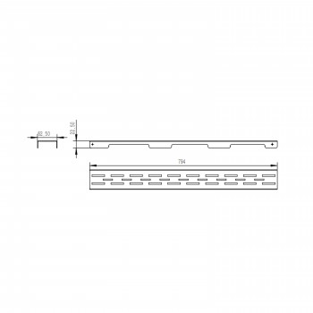 Решетка для линейного трапа Qtap Grate FD800 (PVD)