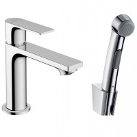 Смеситель для умывальника Hansgrohe Rebris E 110 гигиенической лейкой, Chrome (72216000)