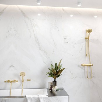 Змішувач із термостатом для душу Hansgrohe Ecostat, Brushed Bronze (13116140)