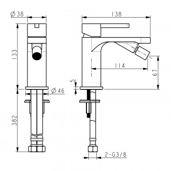 Devit Laguna 84116110 Змішувач для біде