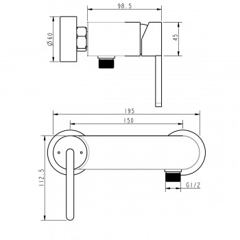 Devit Laguna 84125110B Змішувач для ванни