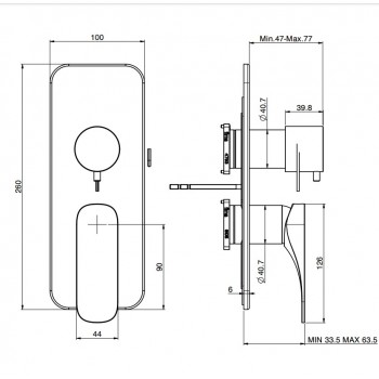 Змішувач для душу Fima Quad F3729X6CR