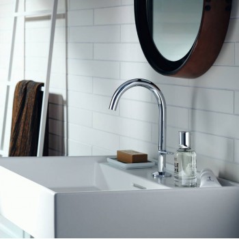Змішувач для умивальника AXOR ONE Select 170 з донним клапаном push-open, хром (48020000)