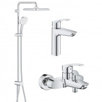 Набір змішувачів для ванної Grohe Eurosmart New 3 в 1, хром (UA123246R1)