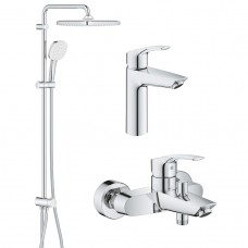 Набір змішувачів для ванної Grohe Eurosmart New 3 в 1, хром (UA123246R1)