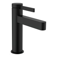 Змішувач для умивальника Hansgrohe Finoris 110 з донним клапаном push-open, чорний матовий (76020670)