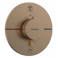 Термостат скрытого монтажа Hansgrohe ShowerSelect Comfort S на 1 функцию, Brushed Bronze (15553140)