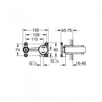 Grohe 23571000 Прихована частина змішувача