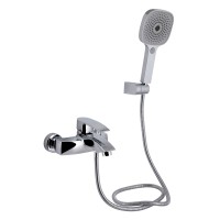 Смеситель для ванны Qtap Swan Eco (c душевым гарнитуром) QTSWA259CRM45534 Chrome