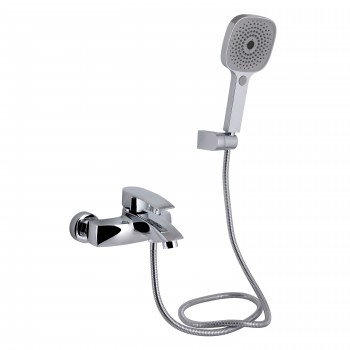 Смеситель для ванны Qtap Swan Eco (c душевым гарнитуром) QTSWA259CRM45534 Chrome