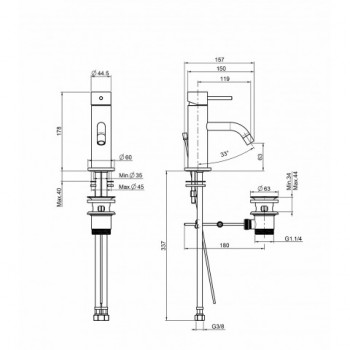 Смеситель для умывальника Fima Spillo Up F3031XSCR