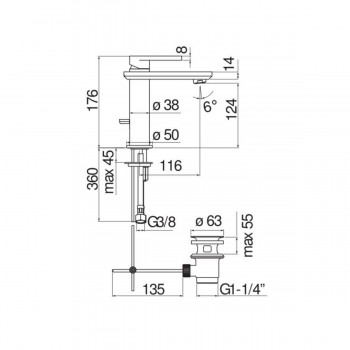 Змішувач для умивальника Nobili Dress DS106118/1C10