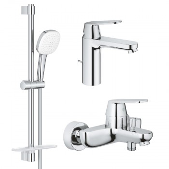 Набір змішувачів для ванної Grohe Eurosmart Cosmopolitan 3 в 1, хром (UA126112M3)