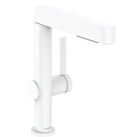 Змішувач для умивальника Hansgrohe Finoris 230 з 2JET та push-open, білий матовий (76063700)
