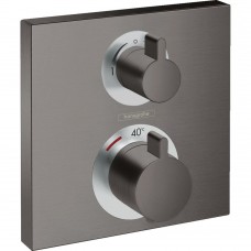 Термостат прихованого монтажу Hansgrohe Ecostat Square 2 режиму, шліфований чорний хром (15714340)