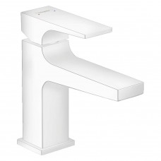 Змішувач для умивальника Hansgrohe Metropol 100 із донним клапаном push-open, білий матовий (32500700)