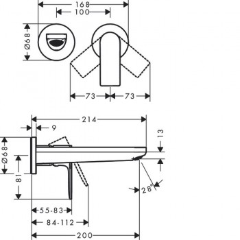 Hansgrohe Rebris E 72568000 Змішувач для раковини