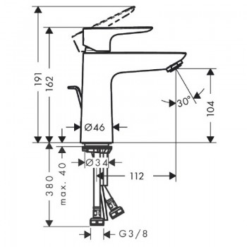 Hansgrohe Talis E 71710670 Смеситель для раковины