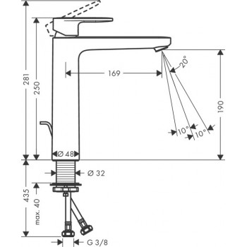 Hansgrohe Vernis Blend 71552000 Смеситель для раковины