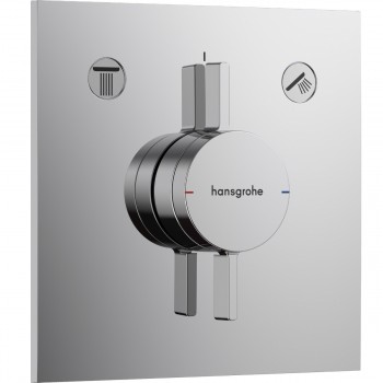 Наружная часть термостата на 2 потребителя Hansgrohe Duoturn E 75417000