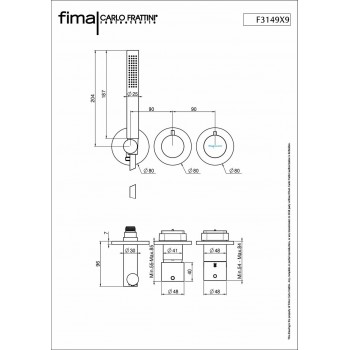 Змішувач для душу Fima Fimatherm F3149X9CR