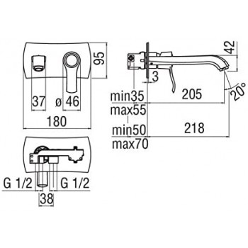 Змішувач для умивальника Nobili Sofi SI98198/1BR