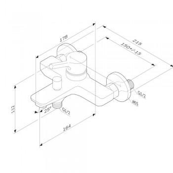 Смеситель для ванны Am Pm X-Joy S F85B10022