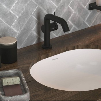 Змішувач для умивальника Hansgrohe Tecturis S 110 Fine CoolStart, Matt Black (73321670)