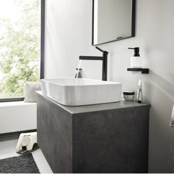 Смеситель для умывальника Hansgrohe Finoris 260 с донным клапаном push-open, Matt Black (76070670)