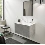 Змішувач для умивальника Hansgrohe Finoris 160 на 3 отвори з донним клапаном Push-Open, білий матовий (76034700)