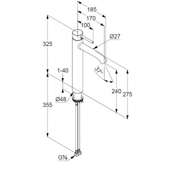 Kludi Bozz 382863976 Смеситель для раковины