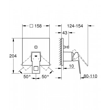 Змішувач для душу Grohe Eurocube 24062000