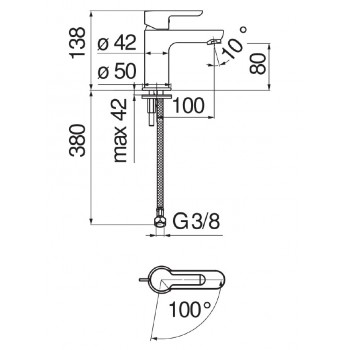 Змішувач для умивальника Nobili Abc ABE87118/2CR