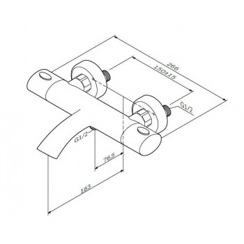Смеситель для ванны Am Pm Sense F7550064
