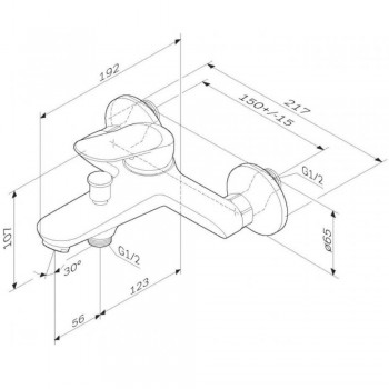 Змішувач для ванни Am Pm Sunny F85C10000