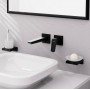 Змішувач для умивальника Hansgrohe Logis Fine 205 зі стіни прихованого монтажу, Matt Black (71256670)