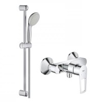 Змішувач для душу Grohe BauLoop New, Душовий гарнітур Grohe New Tempesta Classic, хром (23634001_27598001)