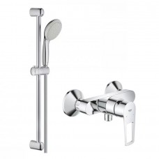Змішувач для душу Grohe BauLoop New, Душовий гарнітур Grohe New Tempesta Classic, хром (23634001_27598001)
