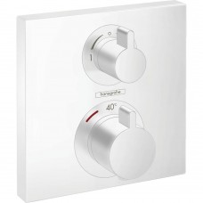 Термостат прихованого монтажу Hansgrohe Ecostat Square 2 режиму, білий матовий (15714700)