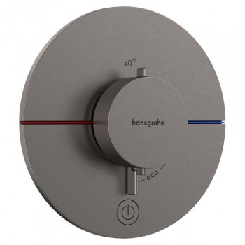 Термостат прихованого монтажу Hansgrohe ShowerSelect Comfort S HighFlow на 1 функцію, Brushed Black Chromе (15562340)