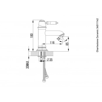 Devit Charlestone 34511142 Змішувач для раковини