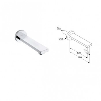 Kludi 4860005 Zenta SL Вилив д/ванни