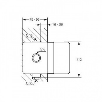 Kludi Pure 38636 Скрытая часть смесителя для ванны
