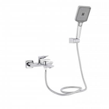 Смеситель для ванны Qtap Presto (c душевым гарнитуром) QTPRE259CRM45574 Chrome