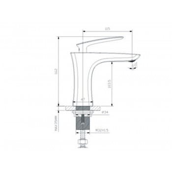Newarc Life 981521W Смеситель для раковины