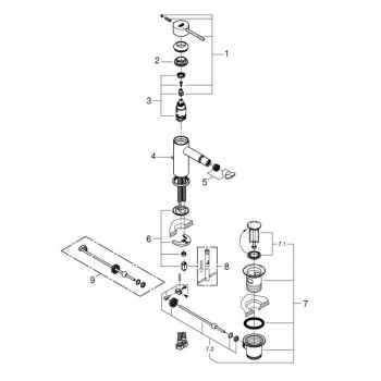 Смеситель для биде Grohe Essence 32935001/24178001